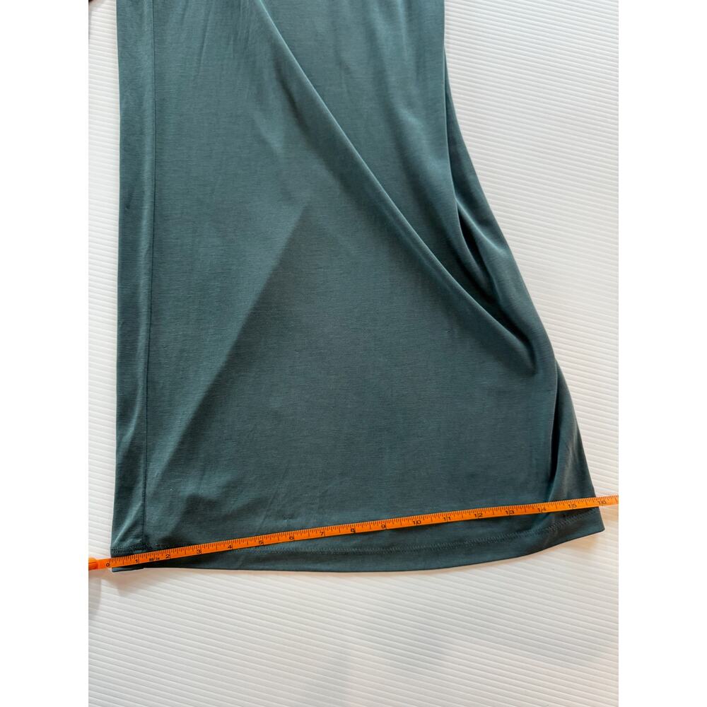 Anthropologie Rebecca Smocked Wide Leg Jumpsuit Teal Women’s Medium Off Shoulder - Picture 14 of 16